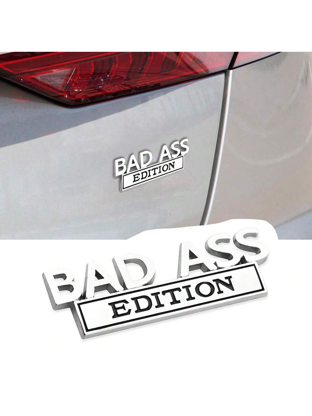 1PC Car 3D Emblem Sticker Badge Decal Auto Accessories for Tailgate Front Grille Hood Trunk Car Replacement Compatible with Motorcycle SUV Truck