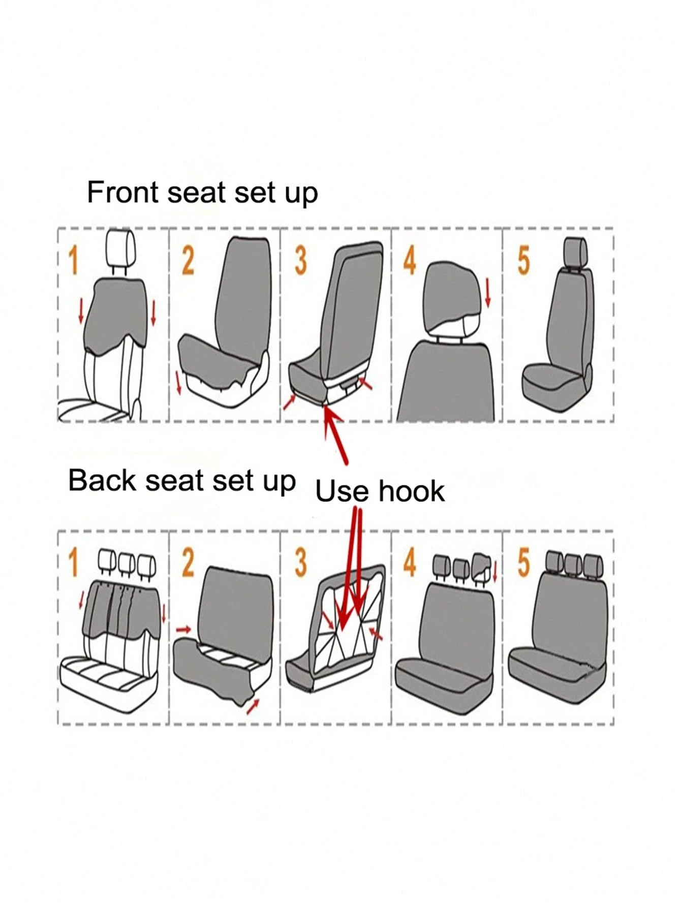 5PCS Universal Seat Covers | Interior Decorations