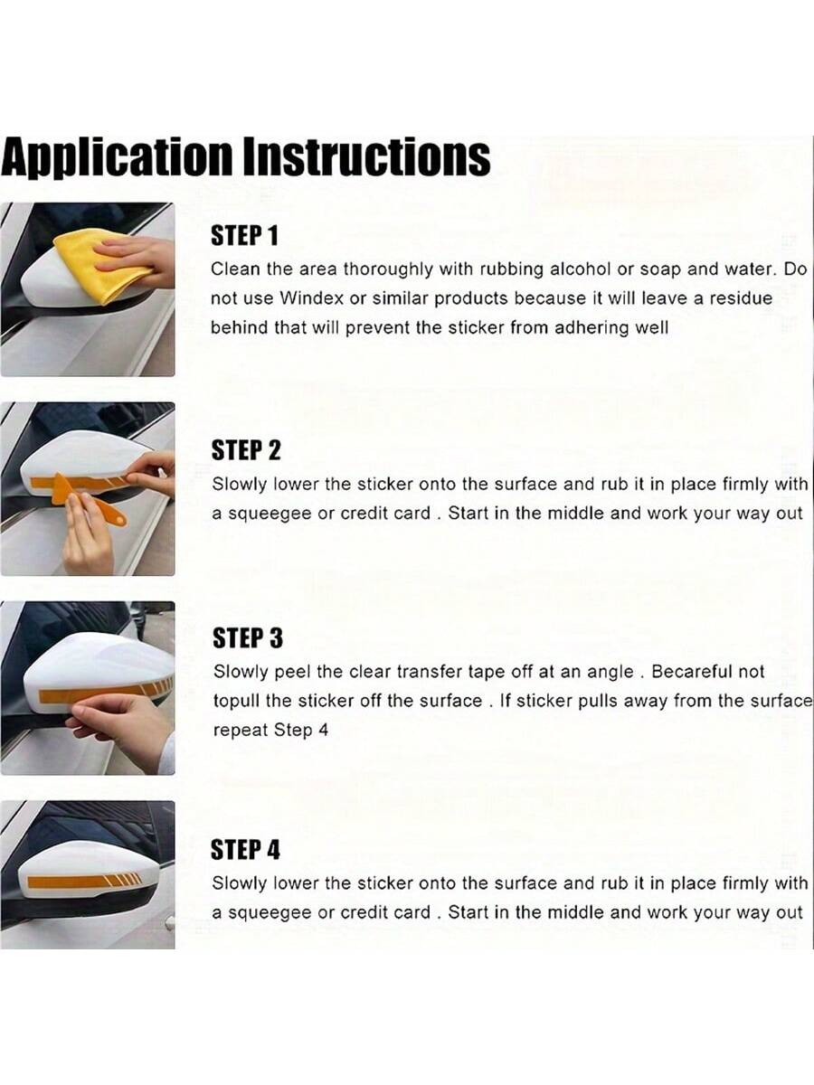 2Pcs Rear View Mirror Styling Stickers