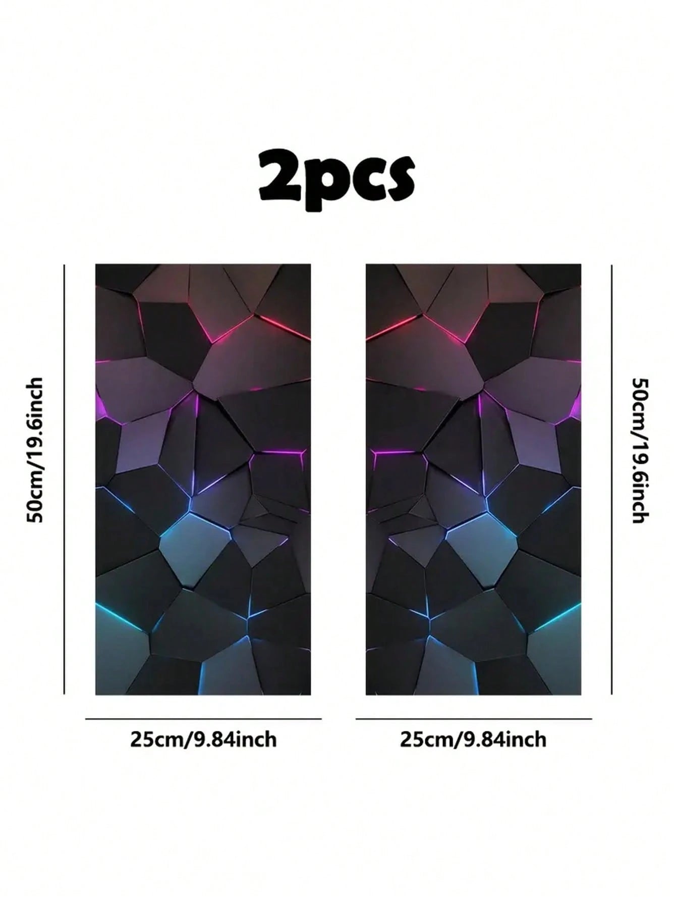 2Pcs Sci-Fi Themed Car B-Pillar Decals/Stickers