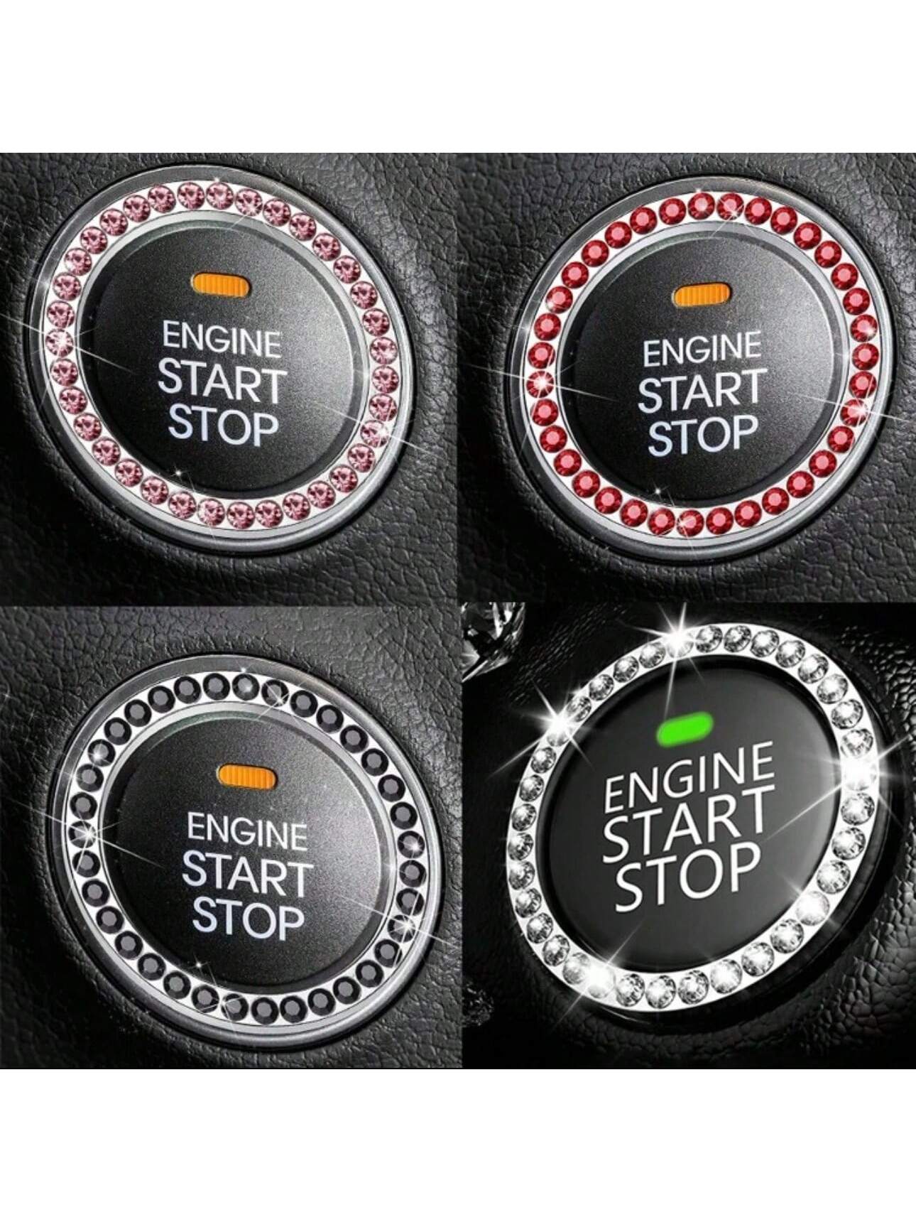 Universal Shiny Rhinestone Push-Start Accessory Decoration