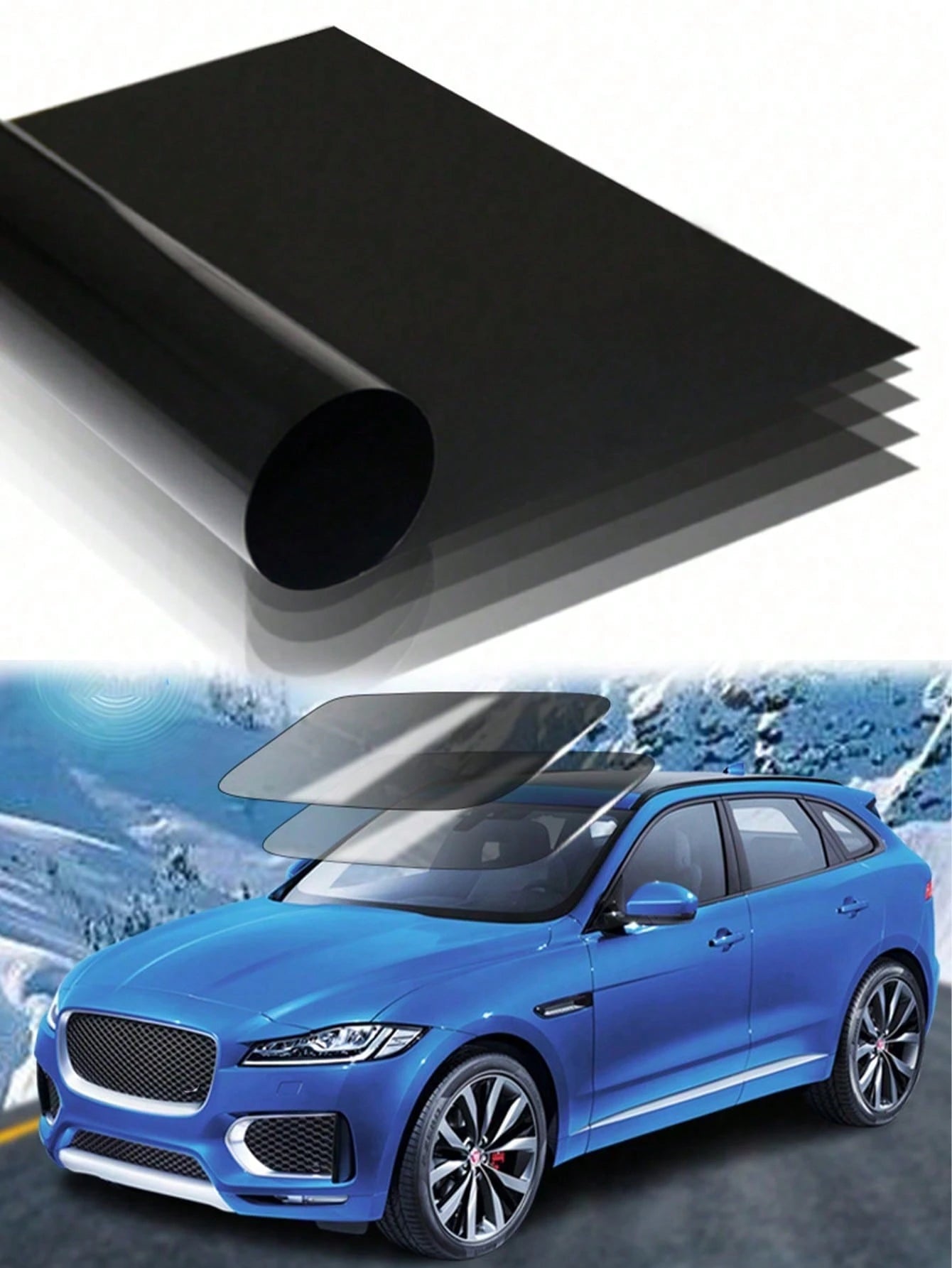 1 Roll 19.68*118.11In 5/15/35 Percent VLT Window Tint Film