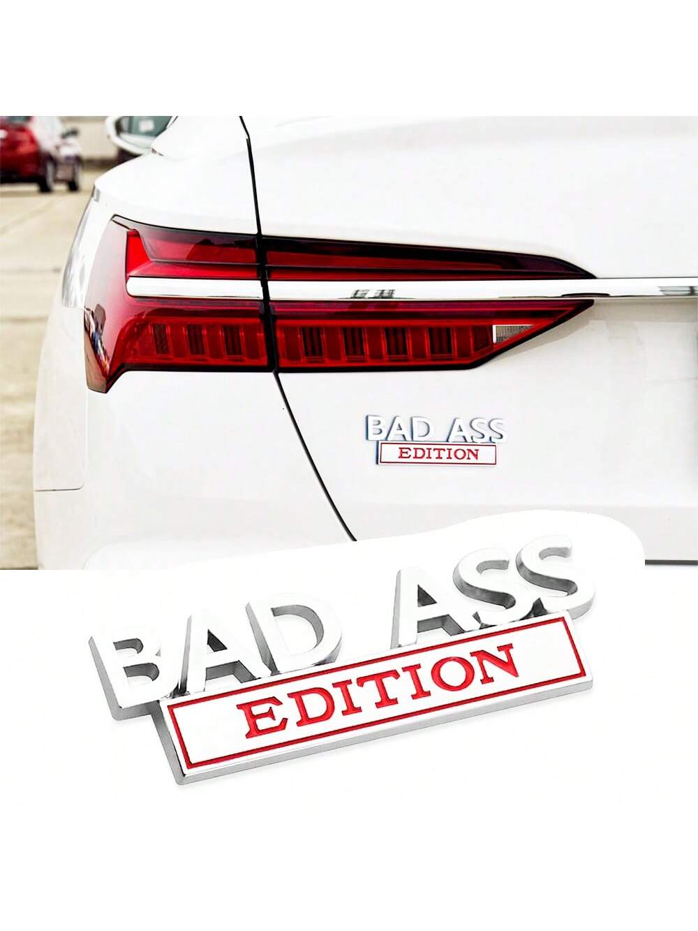 1PC Car 3D Emblem Sticker Badge Decal Auto Accessories for Tailgate Front Grille Hood Trunk Car Replacement Compatible with Motorcycle SUV Truck