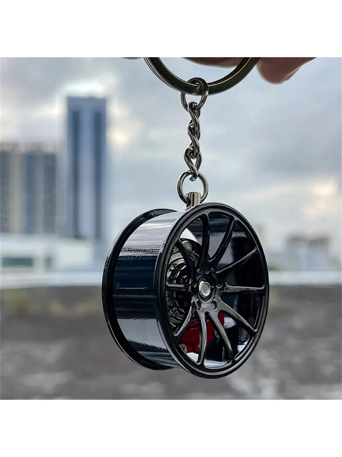 1Pc Rotating Rim Car Keychain Pendant