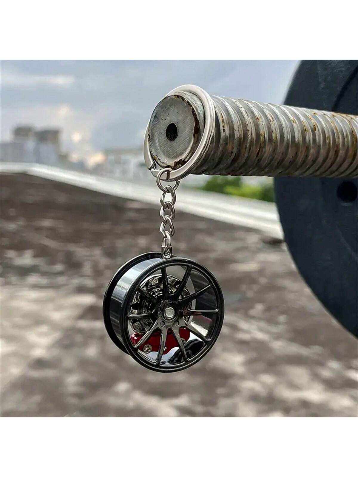 1Pc Rotating Rim Car Keychain Pendant