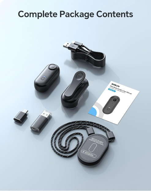 4K HD Portable Wearable Cam Mini Body Camera W/ Audio Record 128G (POV Driving)