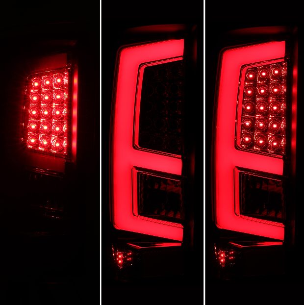 Black LED Bar Tail Light Lamps Clear for GMC Sierra 1500 2016-2018