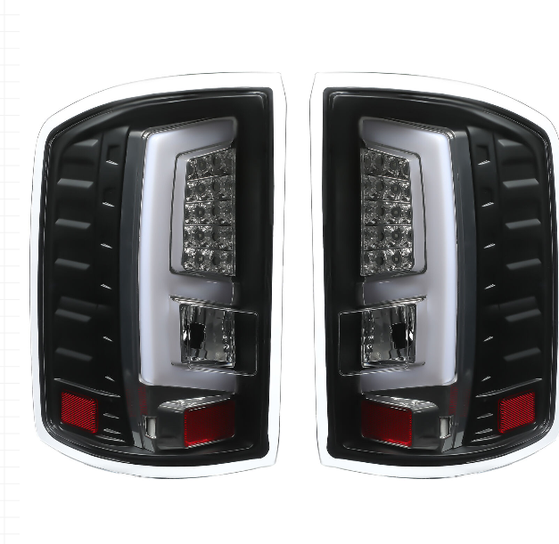 Black LED Bar Tail Light Lamps Clear for GMC Sierra 1500 2016-2018