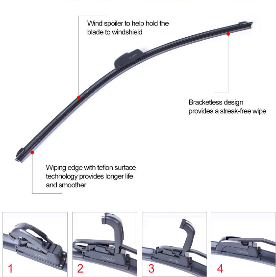 22" & 22" Set Windshield Wiper Blades (J-Hook Only)