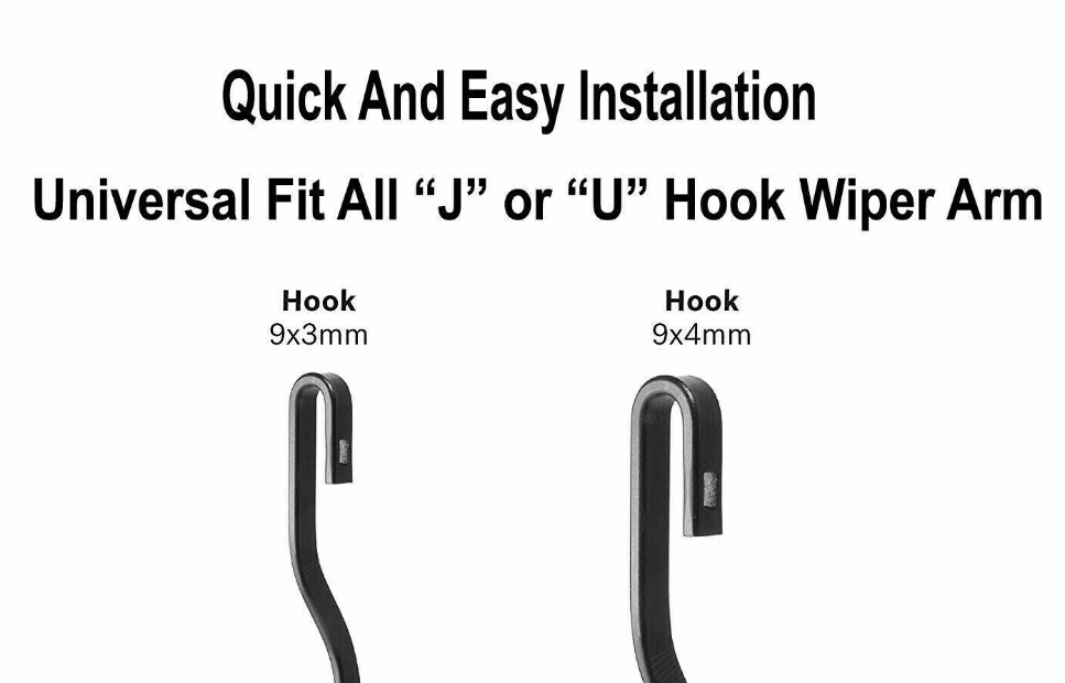 2PCS 20in Wiper Blade Set (J-Hook)