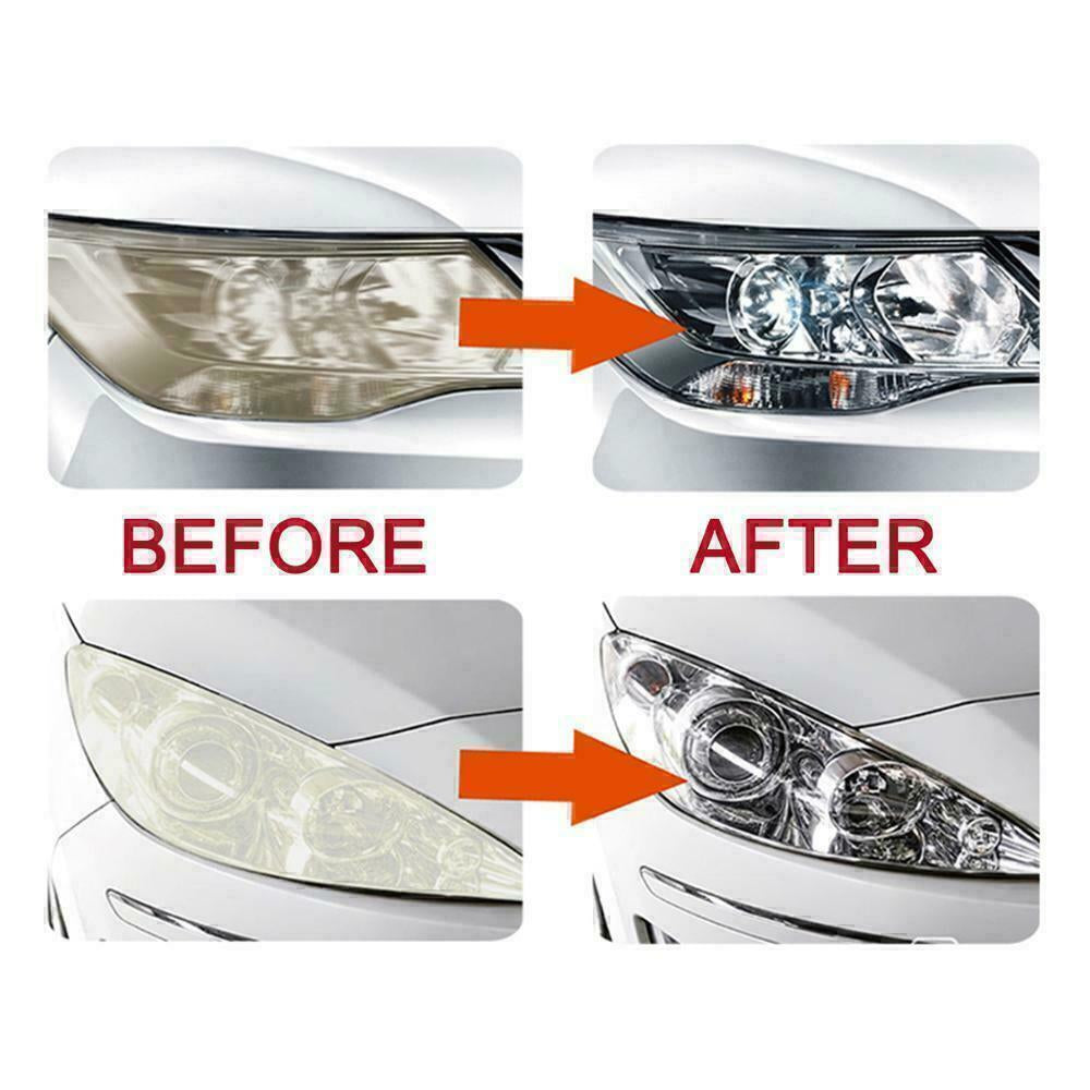 Headlight Lens Restoration Repair Kit + Polishing Cleaning Kit