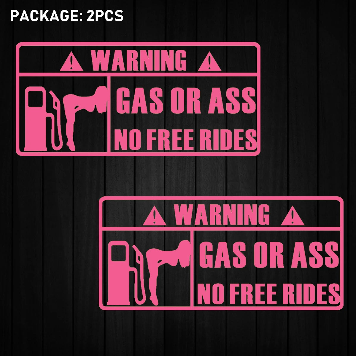 'Gas Or Ass' Transparent Vehicle Humorous Sticker/Decal