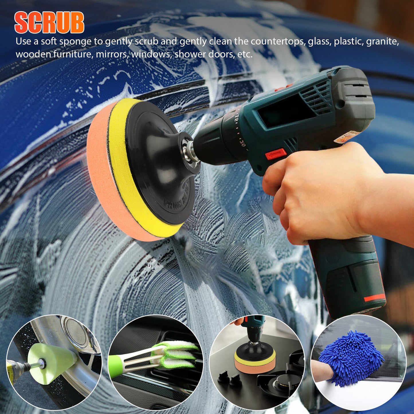 30Pcs Vehicle Detailing Kit