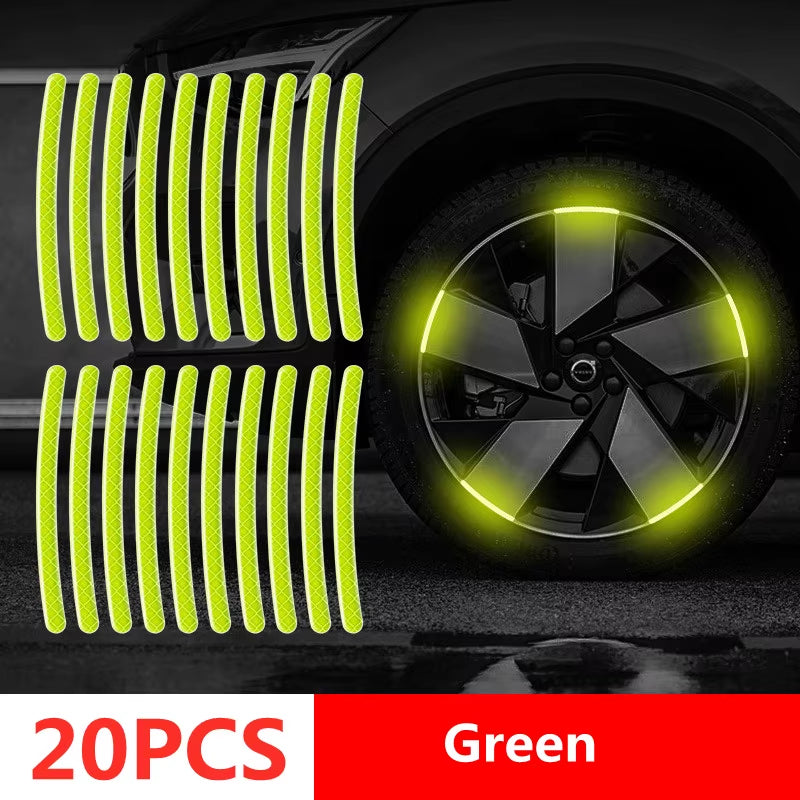 Reflective Vehicle Exterior (Wheel) Stripes Stickers