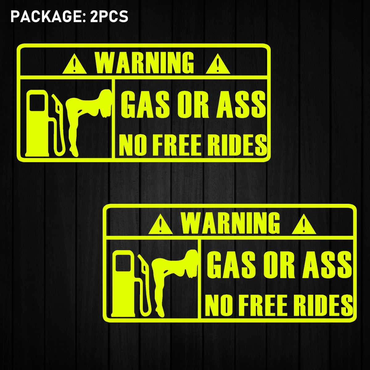 'Gas Or Ass' Transparent Vehicle Humorous Sticker/Decal