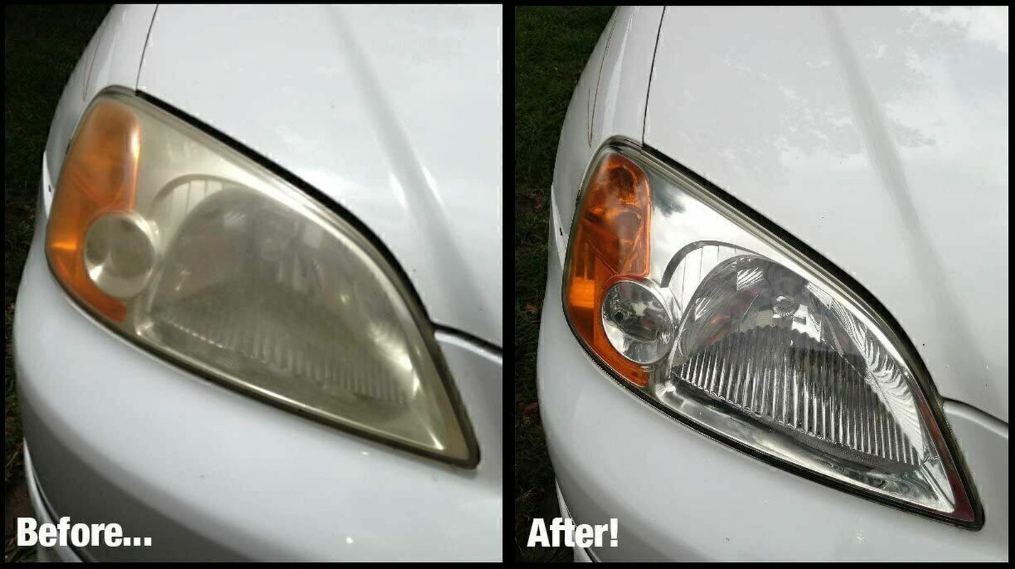 Headlight Lens Restoration Repair Kit + Polishing Cleaning Kit