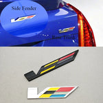 Metal Cadillac V Adhesive Vehicle Badge/Emblem
