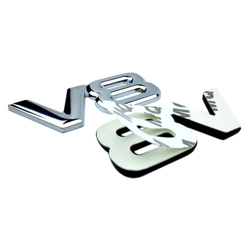 3D Metal 'V8' Emblem/Badge Decoration