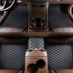 Limited Time Sale! 5PCS Diamond Stitched Leather Floor Mats