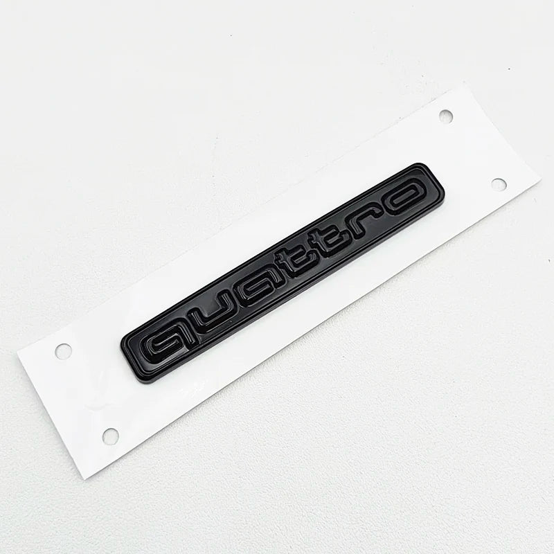 3D 'Quattro' Logo Emblem/Badge Decoration
