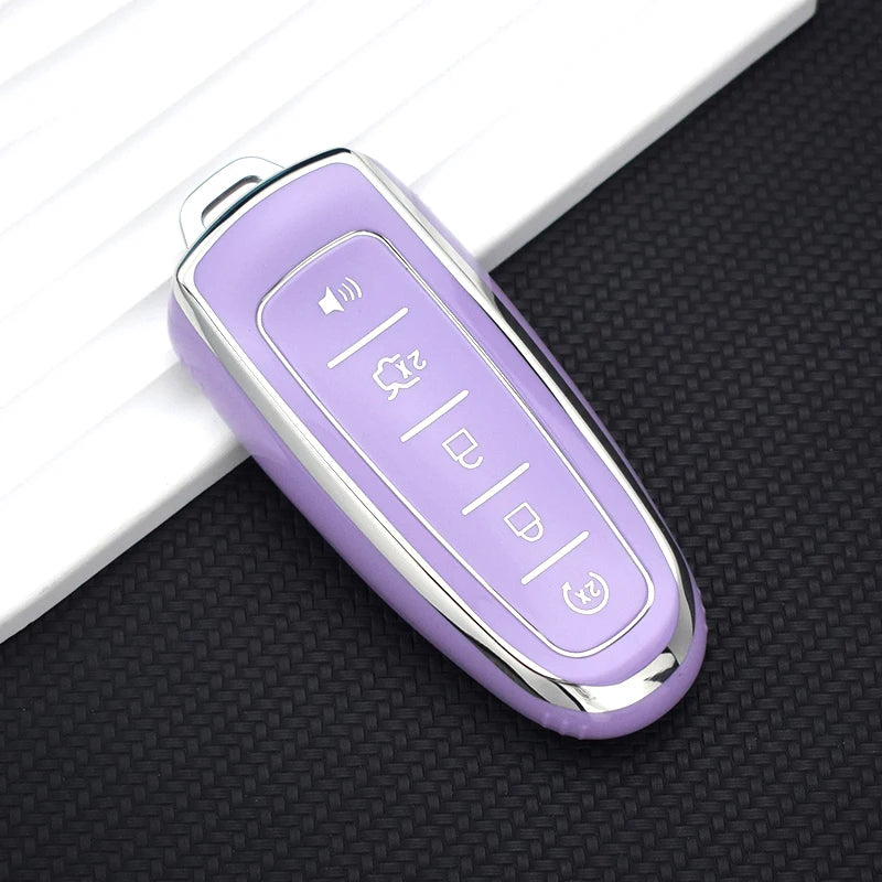 5 Button TPU Key Fob Cover for Ford Edge Explorer Escape Focus Taurus Flex| Lincoln MKS MKT MKX MKZ