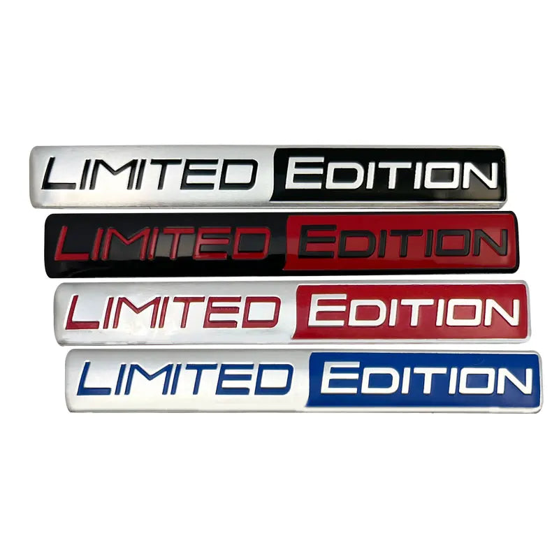 3D 'Black' and 'Limited' Edition Badges/Decals