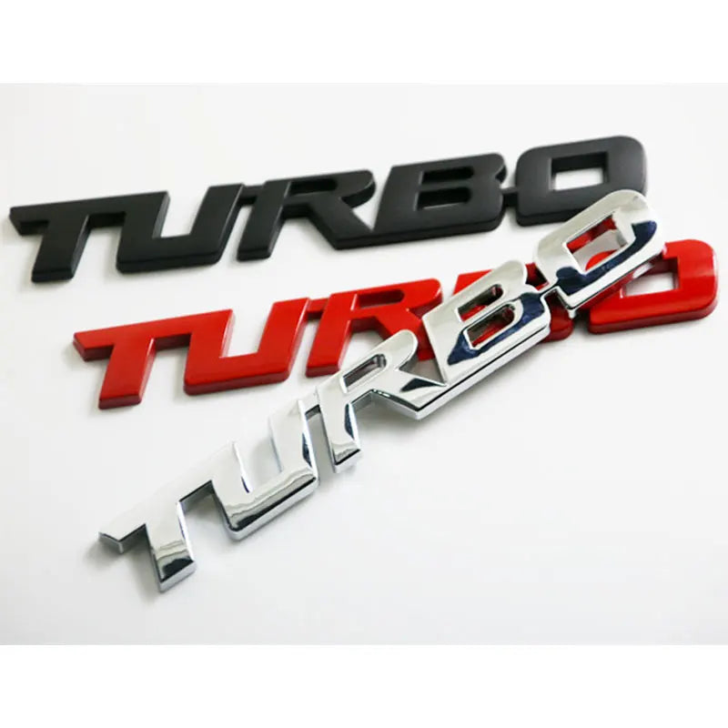 3D Metal 'Turbo' Emblem/Badge Decoration