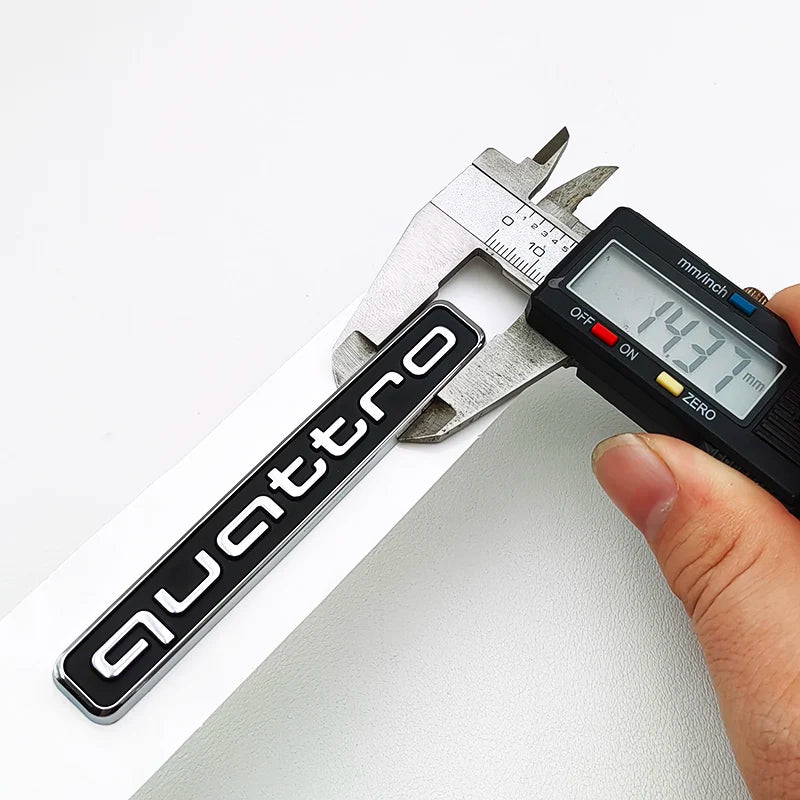3D 'Quattro' Logo Emblem/Badge Decoration