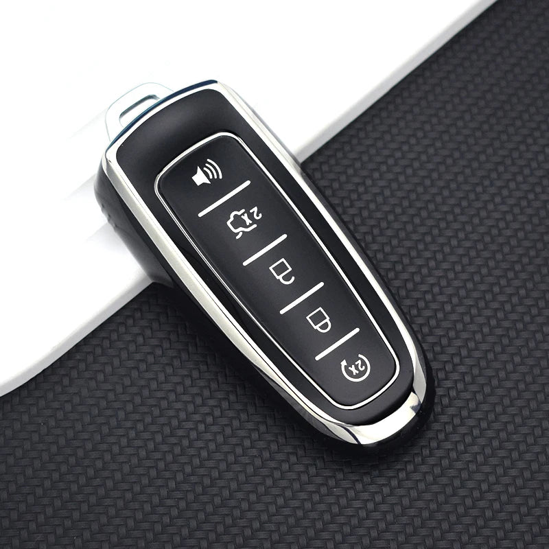 5 Button TPU Key Fob Cover for Ford Edge Explorer Escape Focus Taurus Flex| Lincoln MKS MKT MKX MKZ