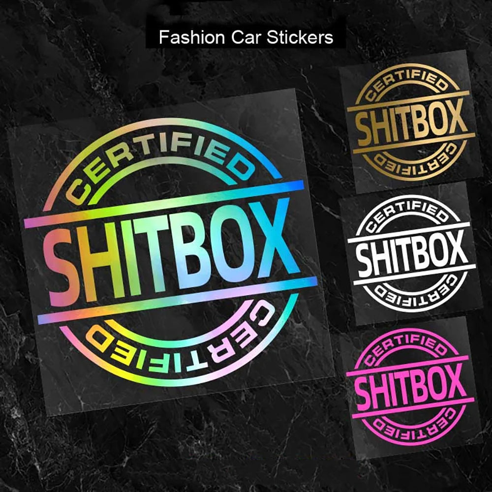 1PCS 'Certified ShitBox' Styling Sticker/Decal Decoration