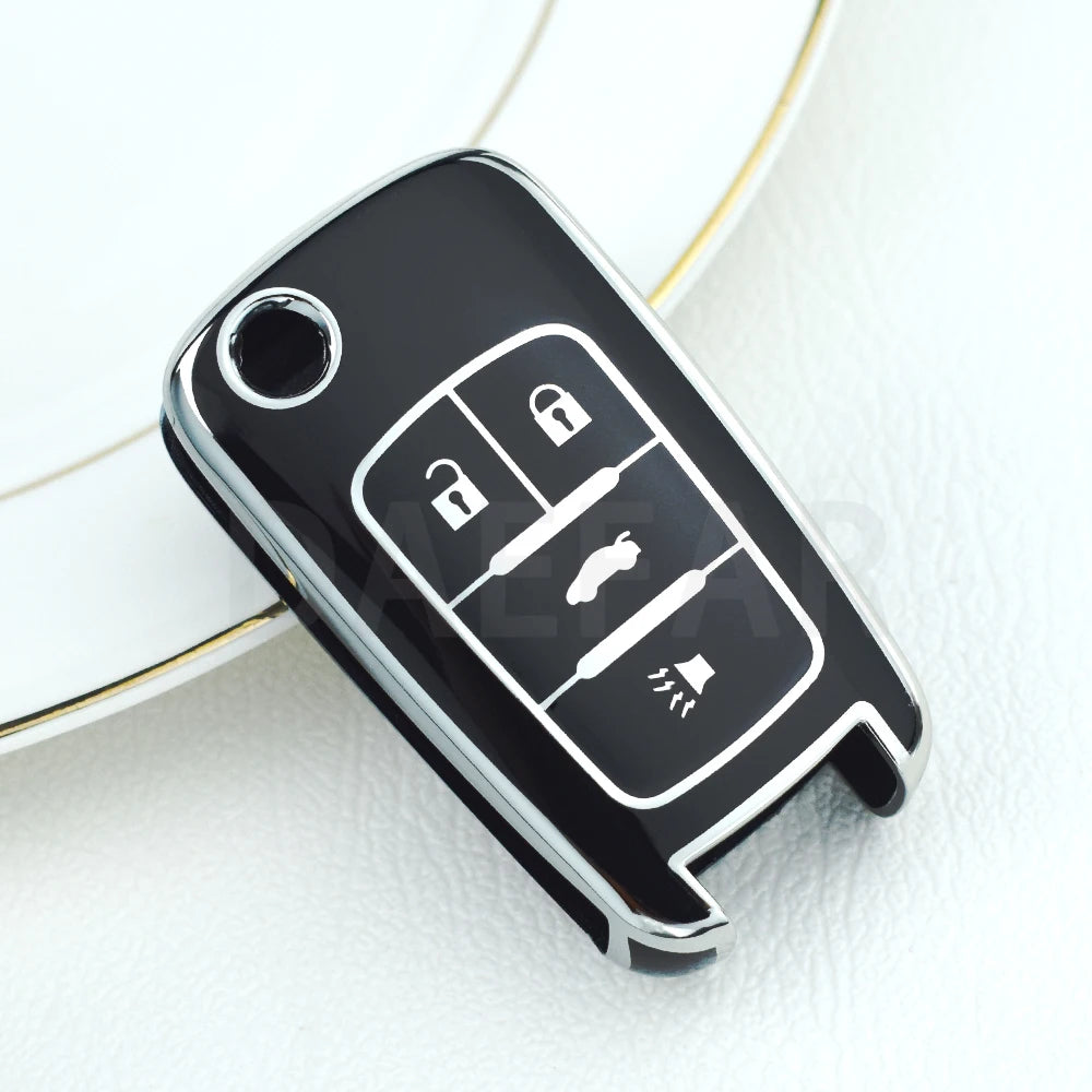 TPU Car Key Case for Chevy Cruze, Malibu, Camaro, Equinox, Aveo, Impala, Sonic