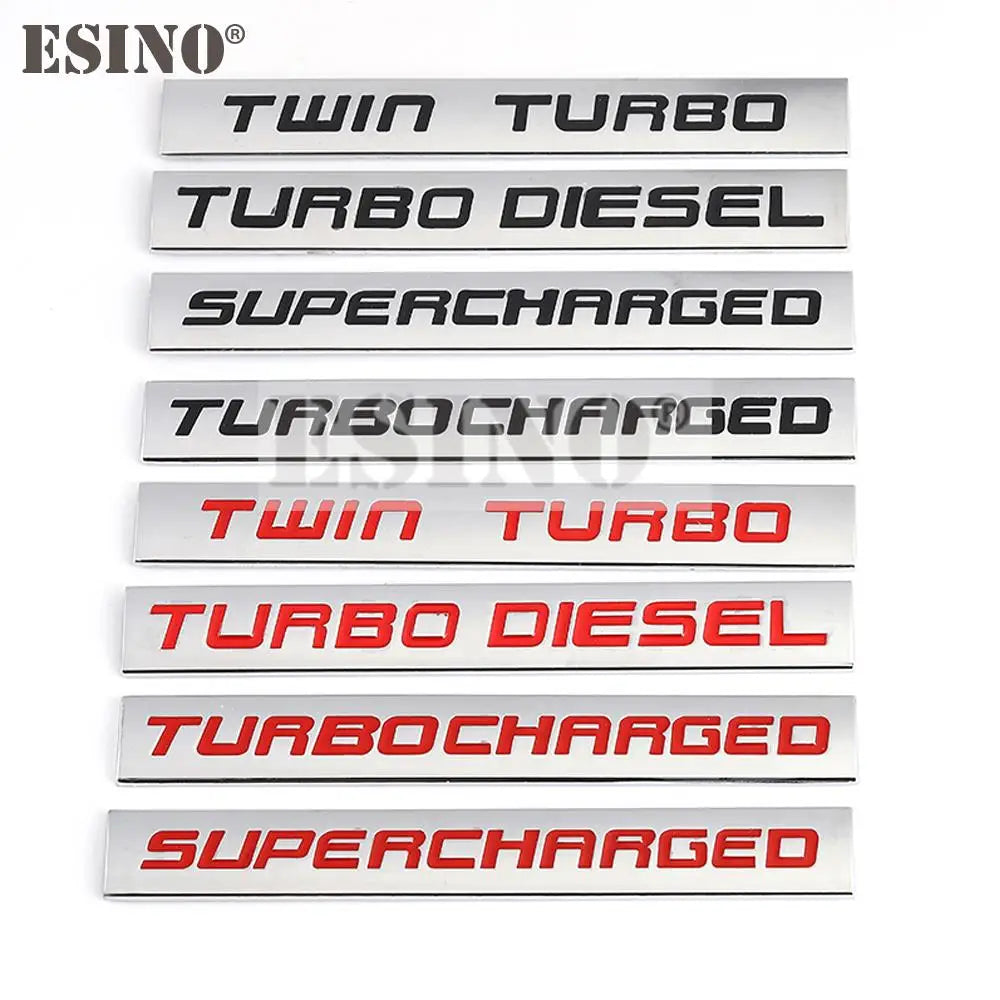 1PC Styling 'Turbo/Supercharged' Emblem/Badges