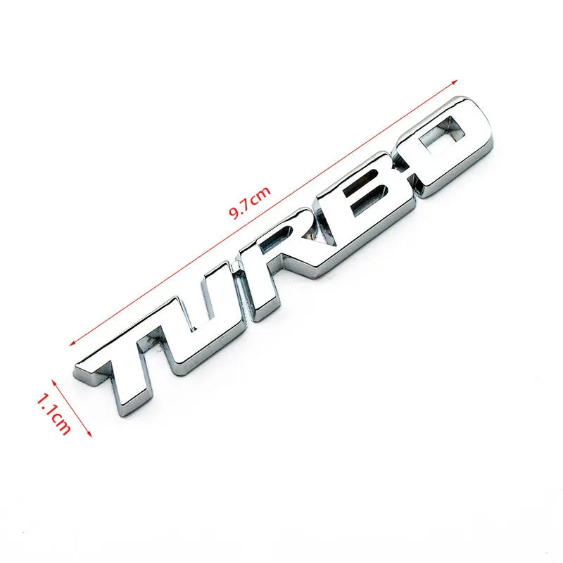 3D Metal 'Turbo' Emblem/Badge Decoration