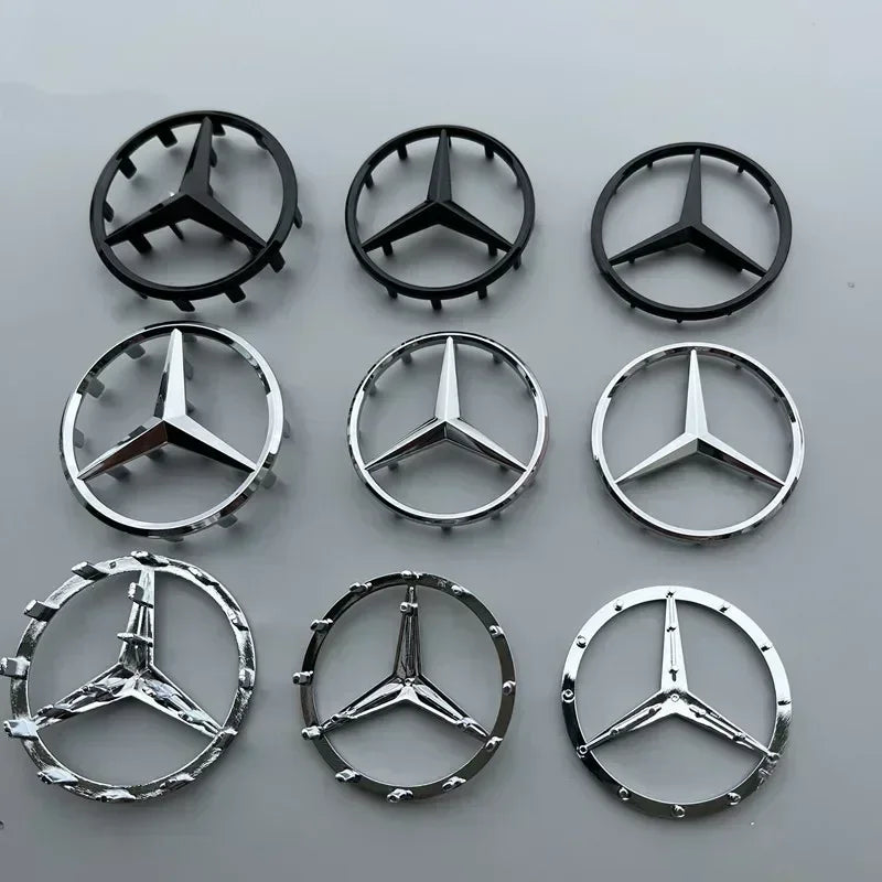52/58Mm Steering Wheel Emblem with Pins Accessories for Mercedes Benz