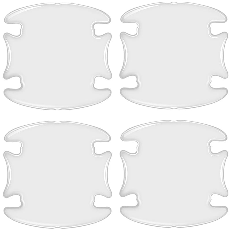4Pcs Carbon Fiber Door Handle Well Protective Sticker