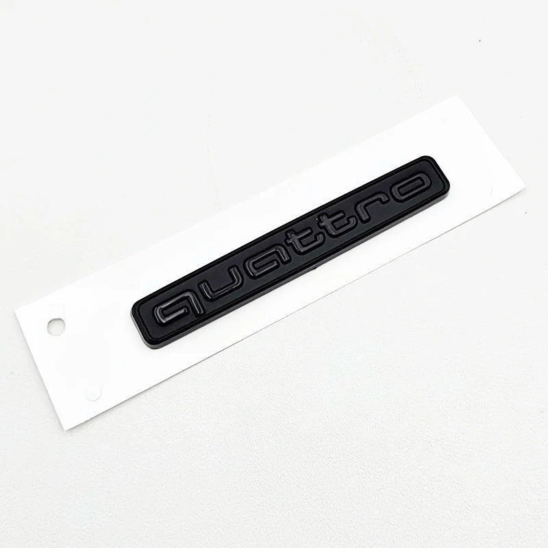 3D 'Quattro' Logo Emblem/Badge Decoration