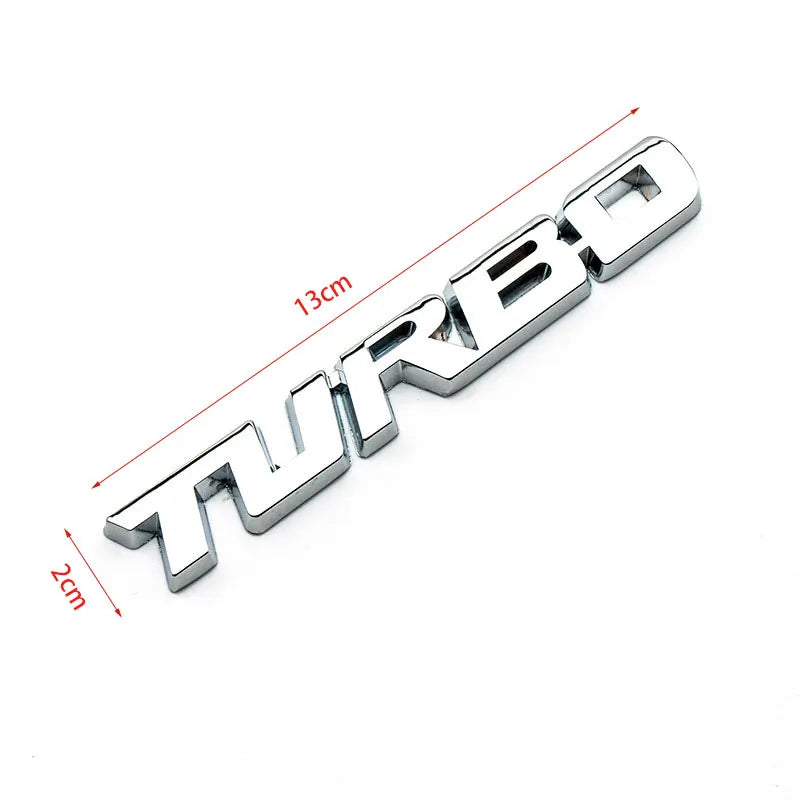 3D Metal 'Turbo' Emblem/Badge Decoration