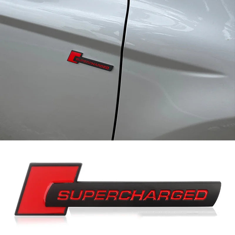 3D Metal 'Supercharged' Emblem/Badge Decoration
