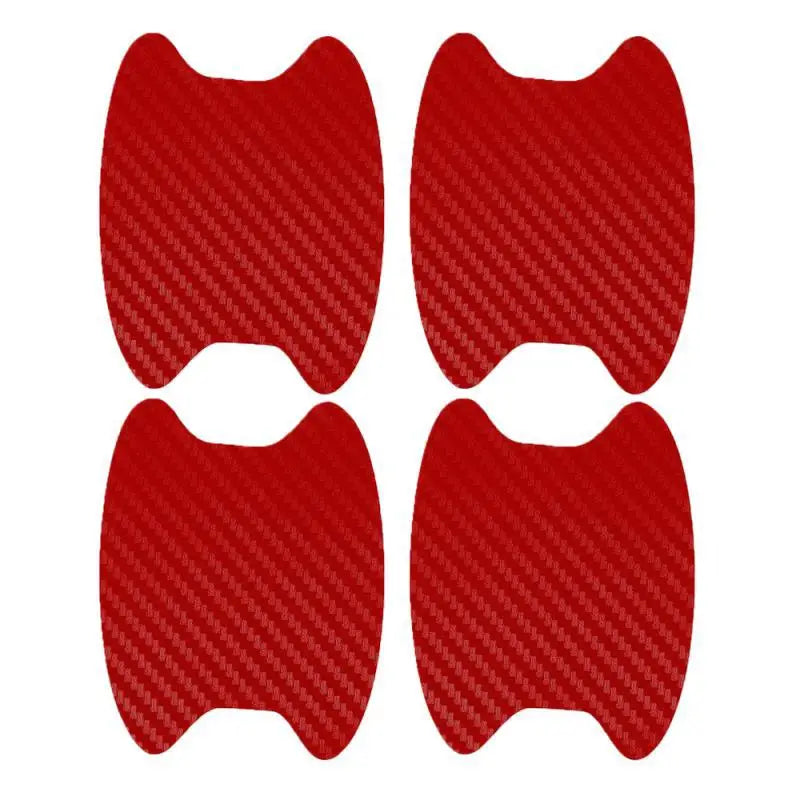 4Pcs Carbon Fiber Door Handle Well Protective Sticker