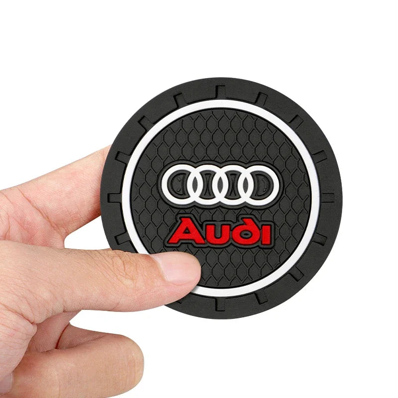2PCS 'Audi'/'S Line' Graphic Car Coasters