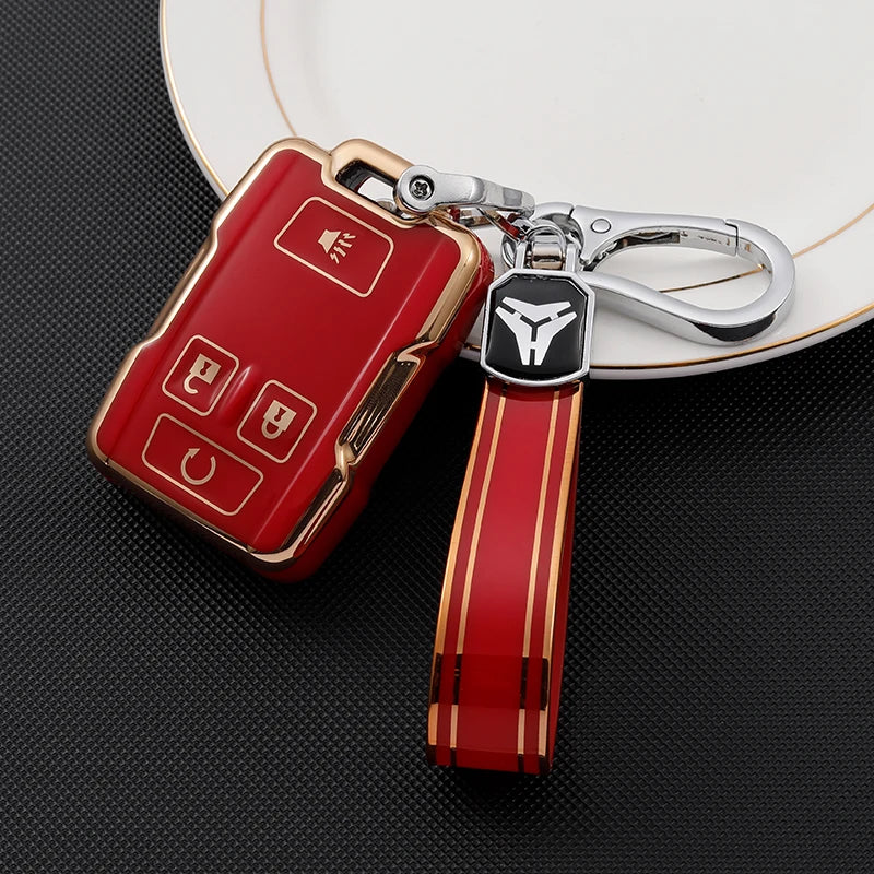 Key Fob Cover Case for Chevy Colorado/Silverado + GMC Canyon/ Sierra 2014-2018
