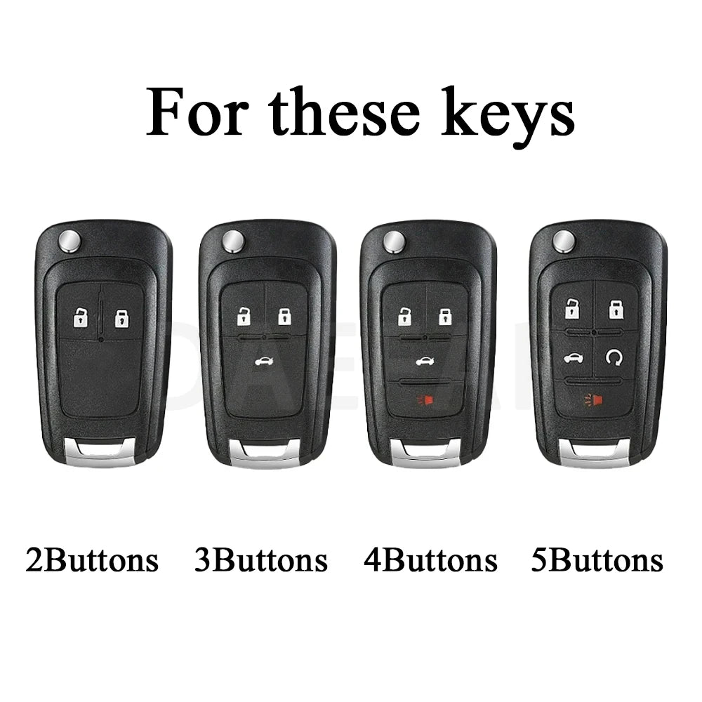 TPU Car Key Case for Chevy Cruze, Malibu, Camaro, Equinox, Aveo, Impala, Sonic