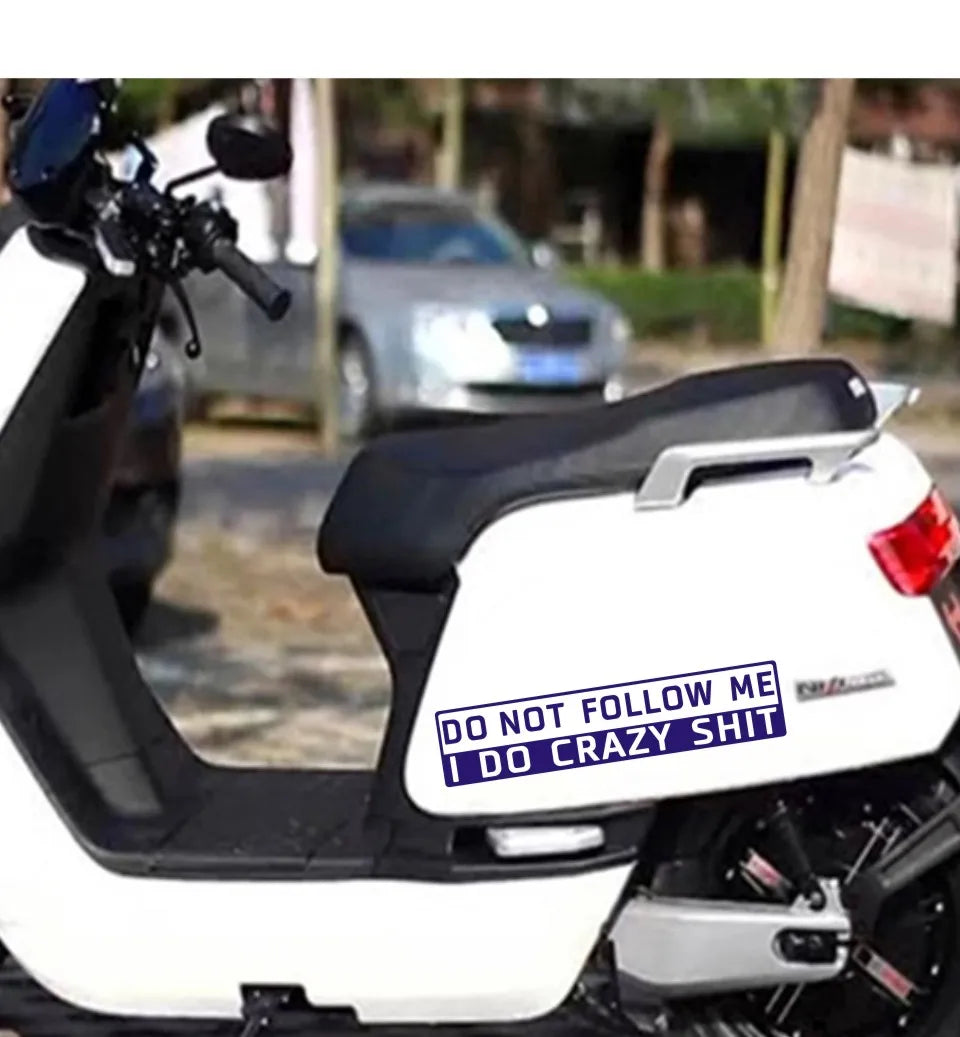 'Do Not Follow' Humorous Bumper Exterior Sticker/Decal
