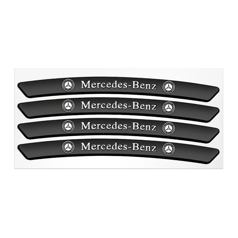 4Pcs Mercedes Stylish Aluminum Wheel Emblem/Stickers