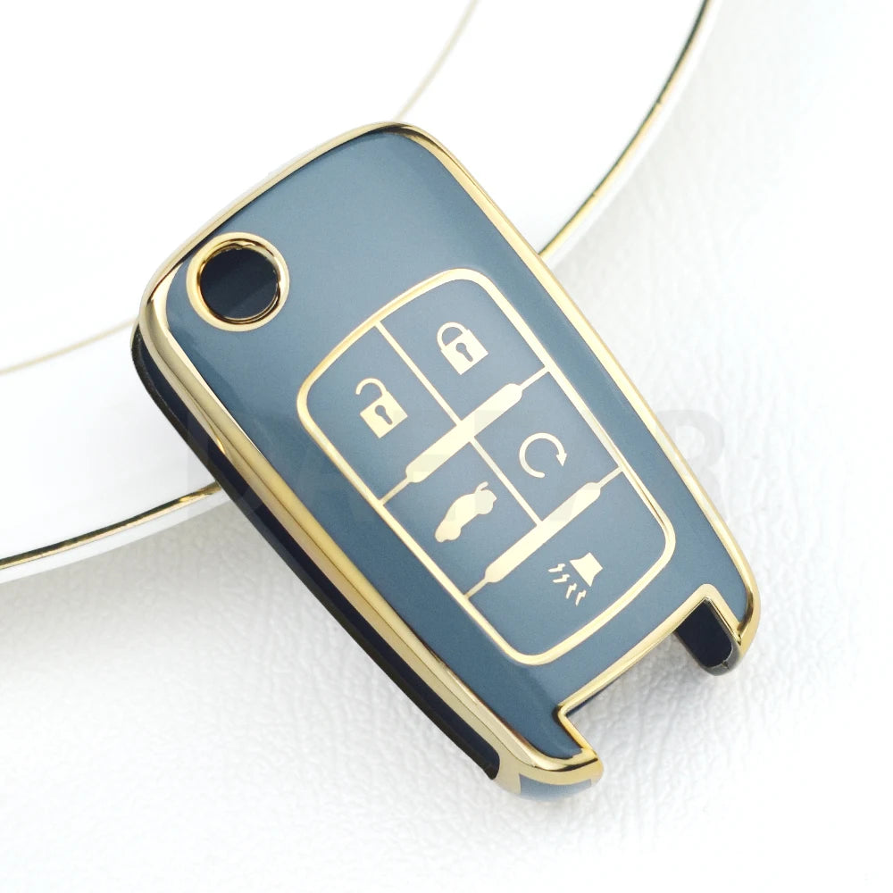 TPU Car Key Case for Chevy Cruze, Malibu, Camaro, Equinox, Aveo, Impala, Sonic