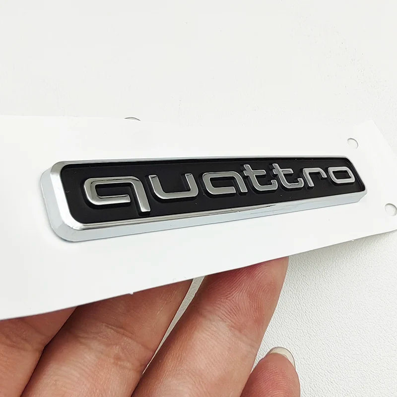 3D 'Quattro' Logo Emblem/Badge Decoration