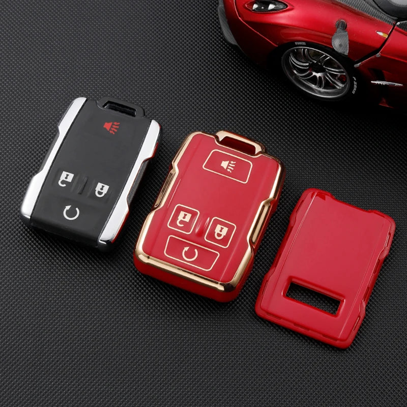 Key Fob Cover Case for Chevy Colorado/Silverado + GMC Canyon/ Sierra 2014-2018