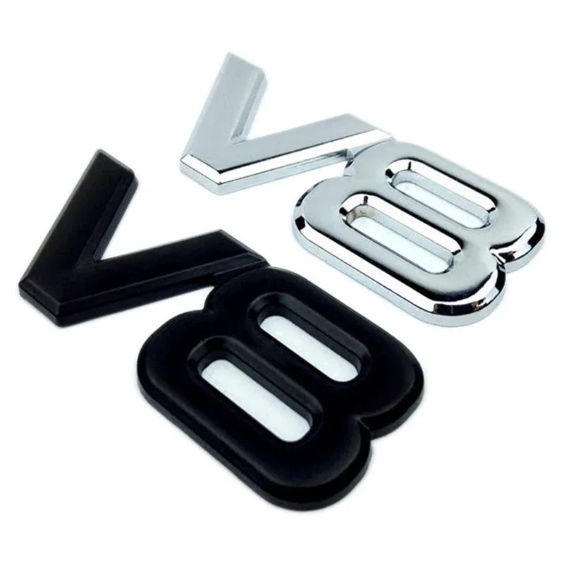 3D Metal 'V8' Emblem/Badge Decoration
