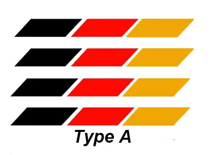 4Pcs Reflective German Flag Decal/Sticker