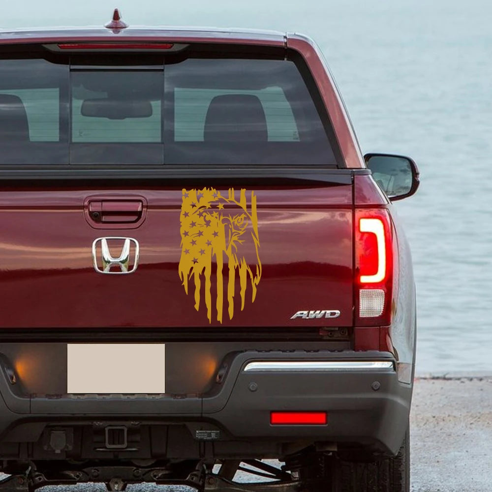 American Bald Eagle Flag Decal/Stickers Trunk Tailgate Tail Decal Auto Accessories